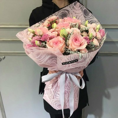Букет цветов "Розовая страсть"