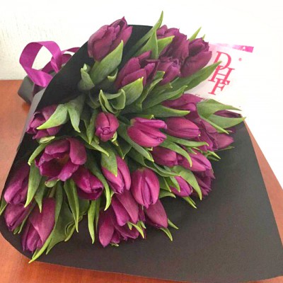 Букет тюльпанов "Фиолетовый свет"